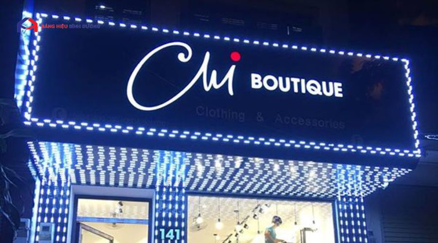 Làm biển hiệu quảng cáo shop quần áo Bình Dương